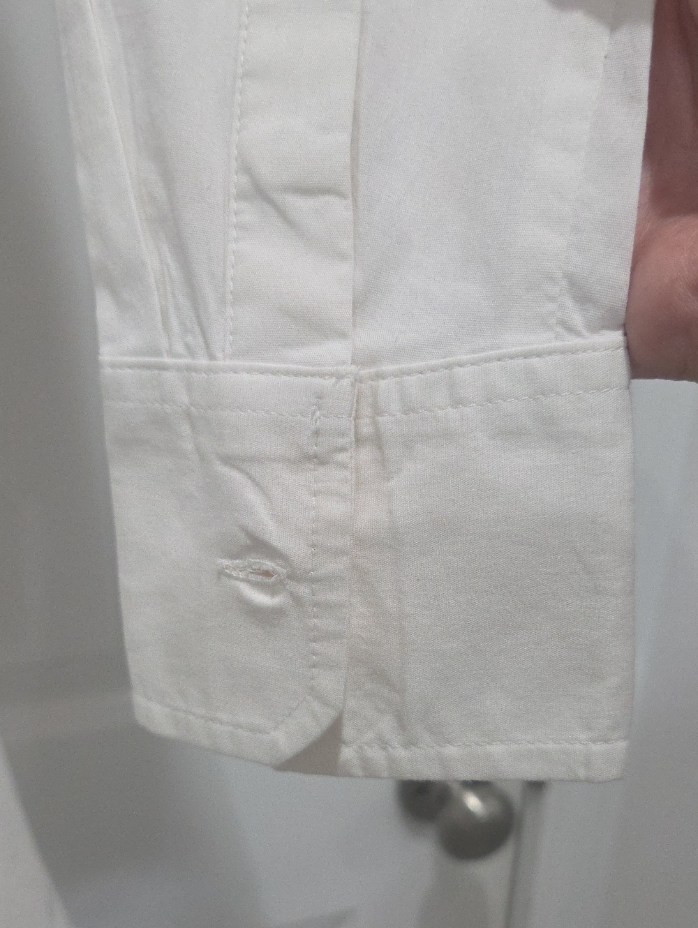 Banana Republic White Cotton Poplin Belted Shirt Dress,  Size 4 - Picture 7 of 8